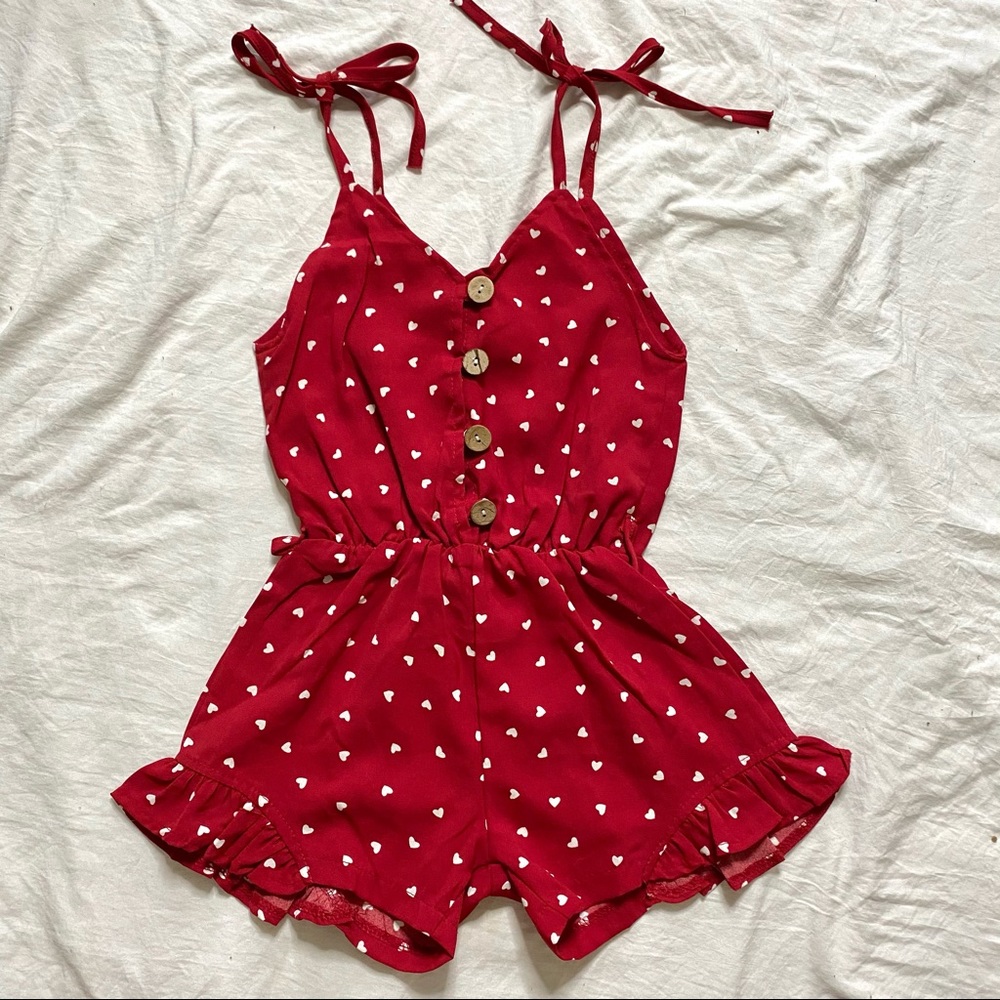 NEW Red & White Romper